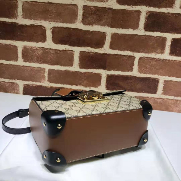 G*u*i padlock gg small bamboo shoulder bag