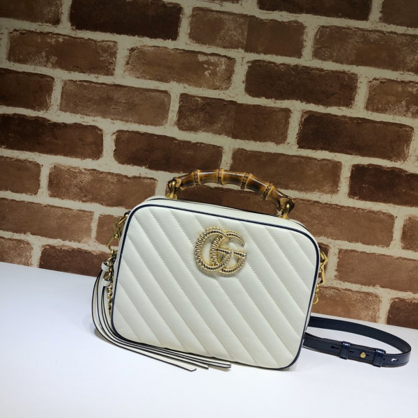 G*u*i gg marmont small shoulder bag with bamboo