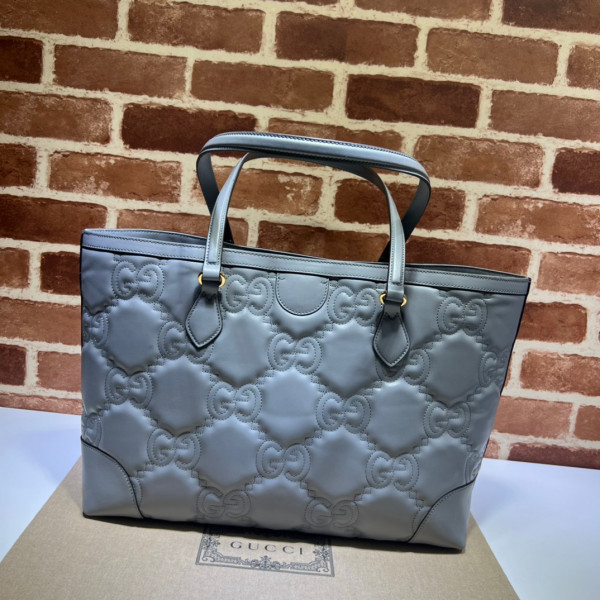 G*u*i gg matelassé leather medium tote
