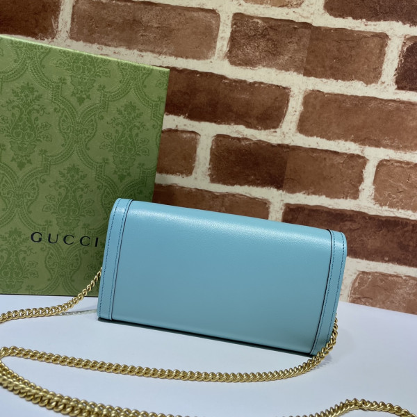 G*u*i diana chain wallet with bamboo