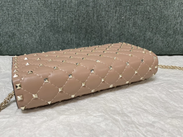 Valentino Rockstud Spike Nappa Leather Crossbody Clutch Bag