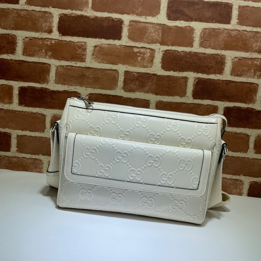 G*u*i gg embossed messenger bag