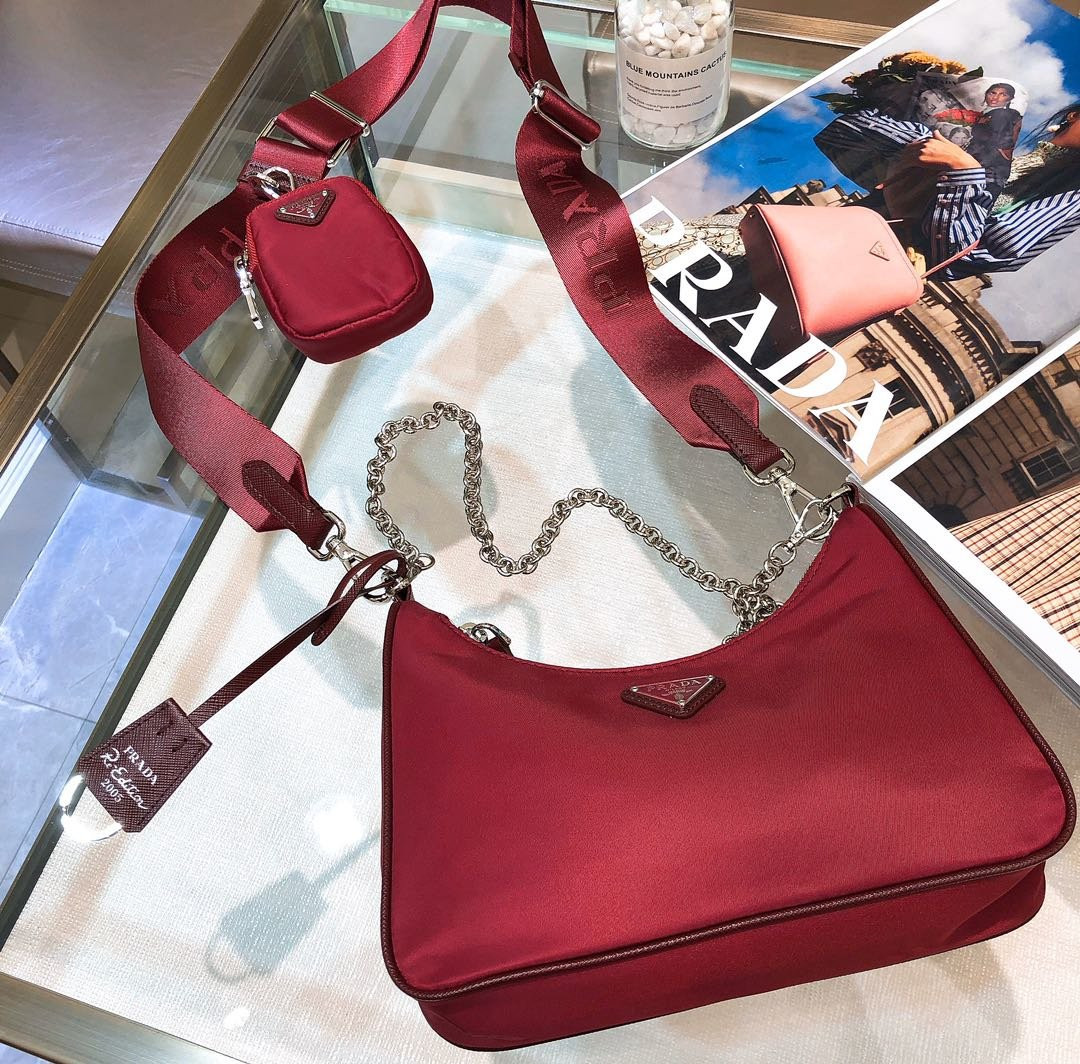 Pra*a nylon hobo bag