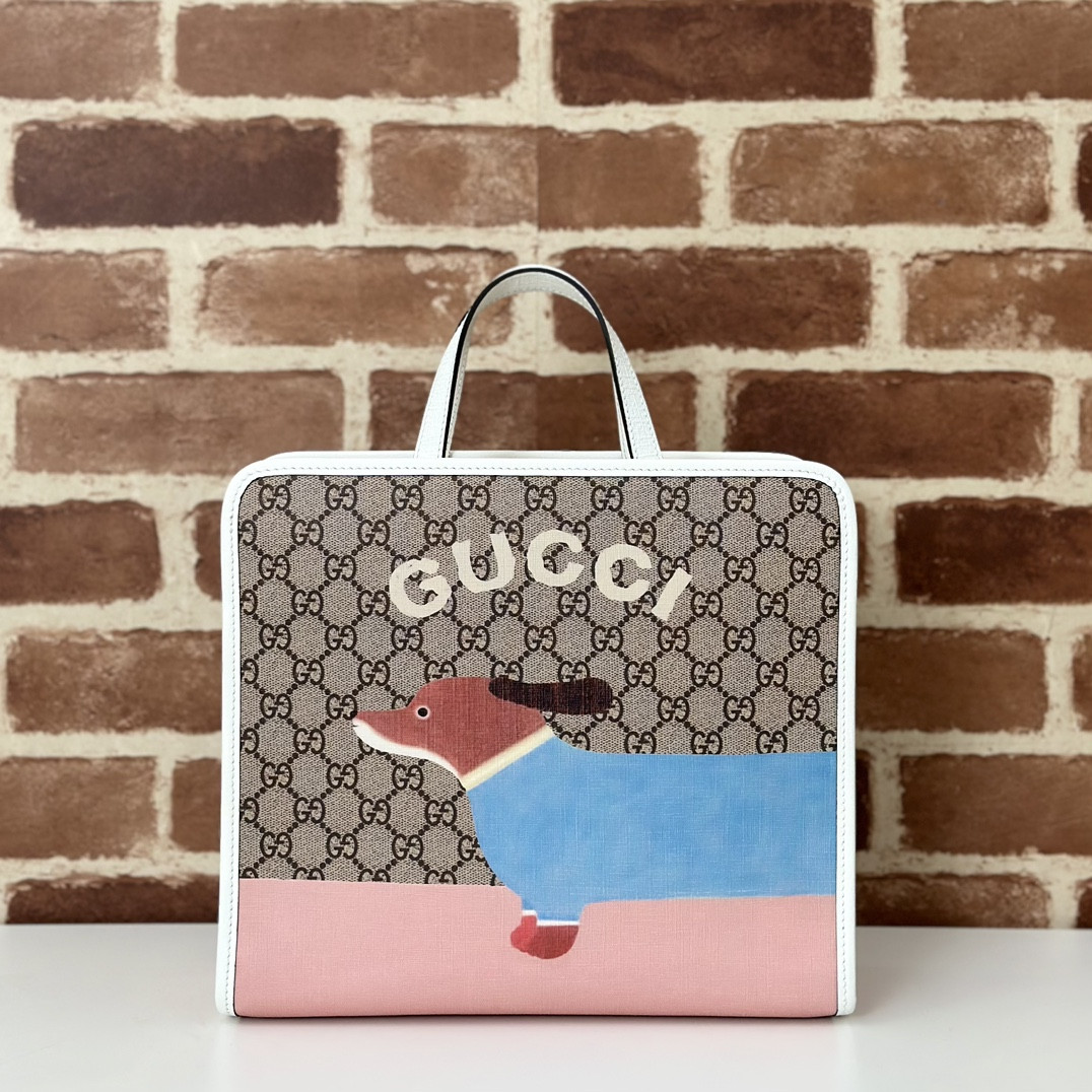 G*u*i children's dog print tote bag